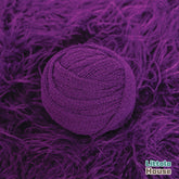 Baby Artificial Fur Layer and Knitted Stretch Wrap SR081 | NB | Periwinkle